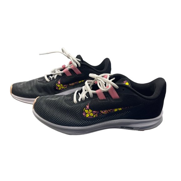 Nike Shoes - Nike Downshifter Running Shoes 8 Black Floral